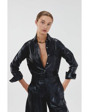 Lanhtropy San Marino Metallic Linen Shirt - Blue