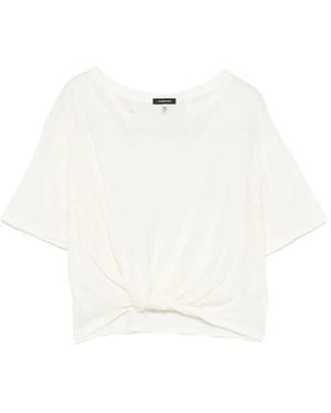 R13 Twisted Front Tee - Natural