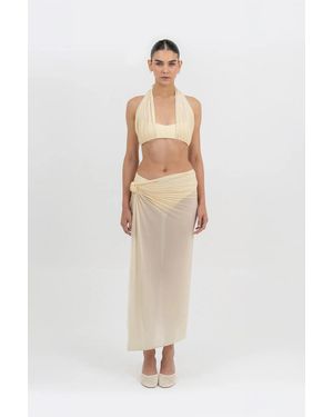 Maygel Coronel Pollera Skirt - White