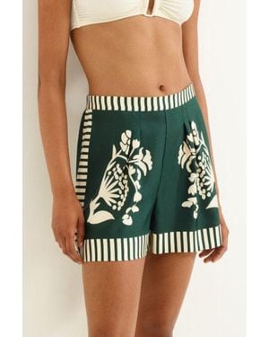 Eres Arjun Scarabee Panama Shorts - Green