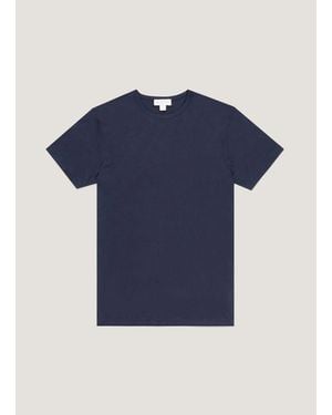 Sunspel Sea Island Cotton T‑Shirt - Blue