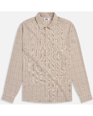 KROST Eco Oversized Flannel Shirt - Natural