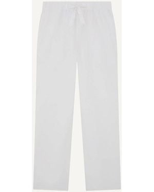 Frescobol Carioca Luan Cotton-Linen Pants - White