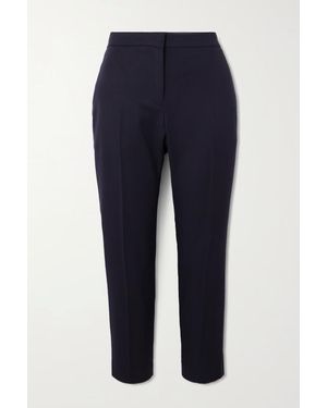 McQueen Cropped Tailored Pants - Blue