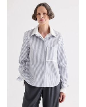 Twp Double Layer Boyfriend Shirt - White