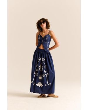 Carolina K Larissa Skirt - Blue