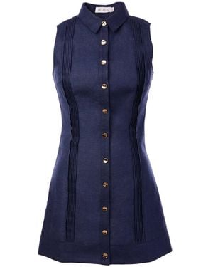 Hevron Riva Dress (Final Sale) - Blue