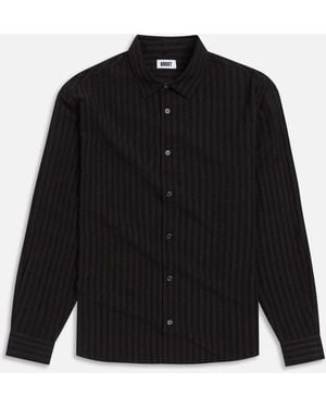 KROST Jordan Striped Wrinkle Shirt - Black