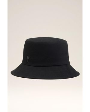Ami Paris Ami De Coeur Bucket Hat - Black