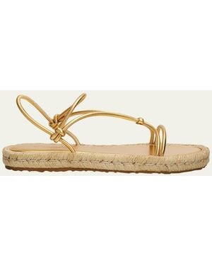 Gianvito Rossi Kora Metallic Nappa Sandal - Natural