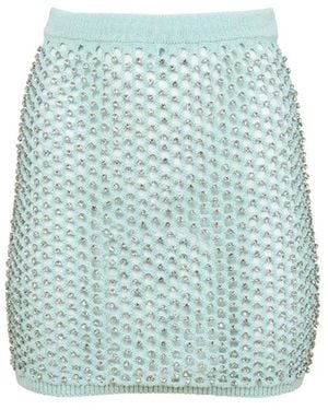 Fleur du Mal Spotlight Mini Skirt Mint - Blue