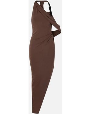 Monse Soft Drape Cowl Midi Dress - Brown