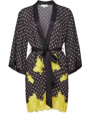 Fleur du Mal Juliet Lace Robe - Black