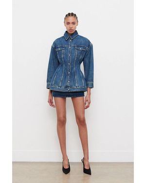 Wardrobe NYC Denim Contour Jacket - Blue