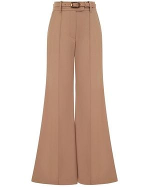Zimmermann Hypnotic Stretch Wool Flare - Brown