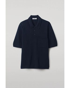 Johnstons of Elgin Ss Wool Knitted Sweater With Collar - Blue