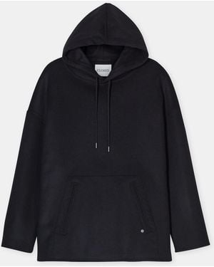 Closed Woolen Hoodie (Final Sale) - Blue