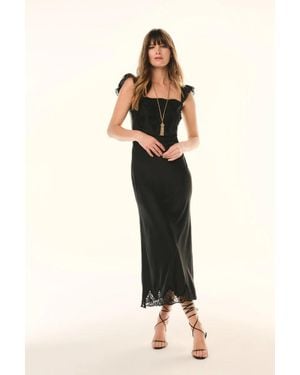 LoveShackFancy Karmine Lace Ruffled Sleeve Slip Dress For - Multicolor