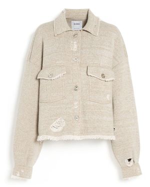 Barrie Denim Fringed Jacket - Natural