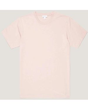 Sunspel Riviera Midweight T-Shirt - Pink