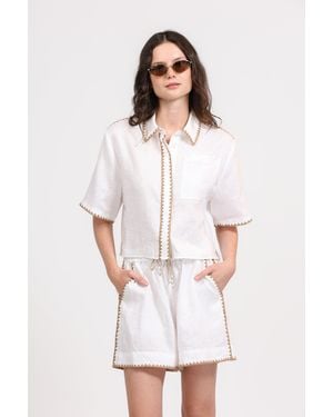 Las Sureñas Linen Short - White