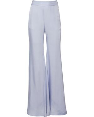 Fleur du Mal Luxe Twill Flare Pant - Blue