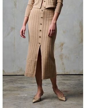 Hevron Mia Skirt - Brown