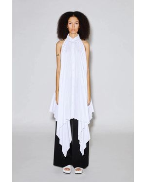 Rosetta Getty Pleated Shirtdress (Final Sale) - White