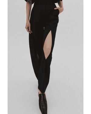 A.W.A.K.E. MODE Pants With Vertical Slit Knees - Black