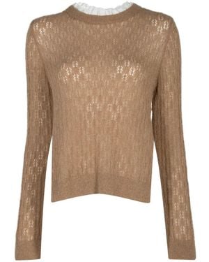 Sea Teagen Knit Combo Ls Sweater - Natural