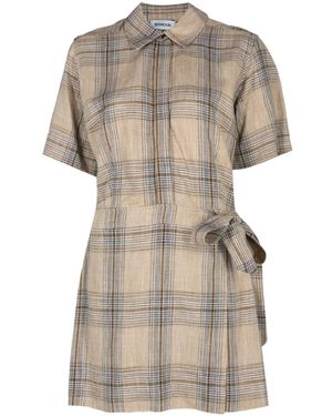 Jonathan Simkhai Plaid Mini Dress - Natural