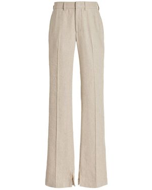 Brandon Maxwell Cameron Straight Leg Trouser - Natural