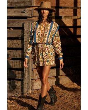 Carolina K Lais Mini Dress (Final Sale) - Brown