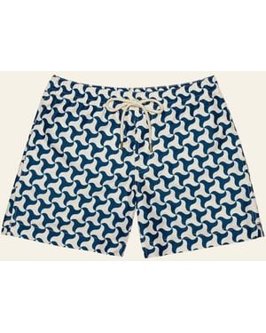 Prince & Bond Easton Swim Shorts - Blue