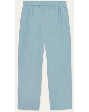 Les Deux Linen Casual Pants - Blue