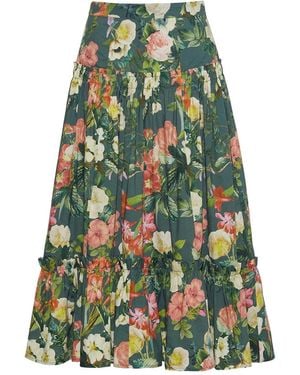 Cara Cara Tisbury Skirt Kingston Floral (Final Sale) - Green