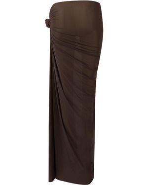 Maygel Coronel Pollera Skirt - Brown