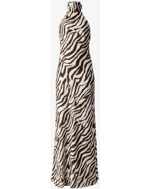 Toccin Alina Halter Neck Backless Gown - White