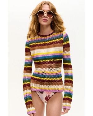 Carolina K Mila Crochet Top - Multicolor