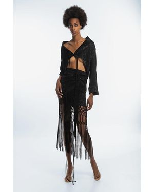 SADH Navya Wrap Mini Skirt - Black