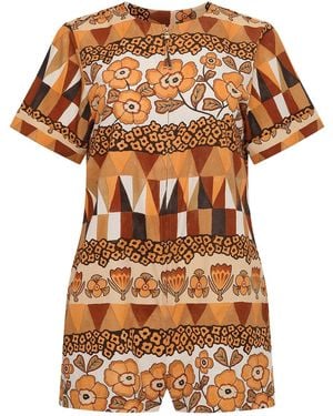 Carolina K Tilly Romper (Final Sale) - Brown
