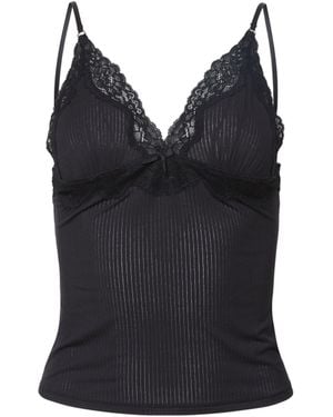 Fleur du Mal Butter Rib Cami - Black