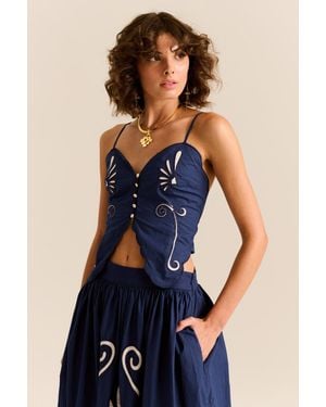 Carolina K Monarca Top - Blue