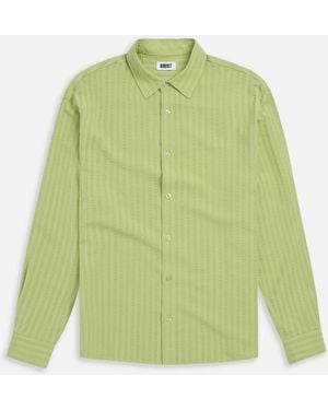 KROST Jordan Striped Wrinkle Shirt - Green