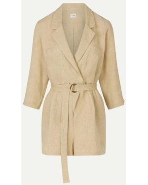 LeKasha Dahab Linen Short Jumpsuit (Final Sale) - Natural