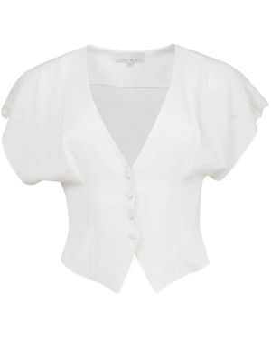 Fleur du Mal Adeline Flounce Top - Gray