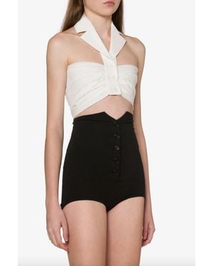 Philosophy Crop Top Draped - Black