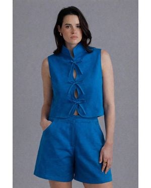 SHANTALL Regular Bow Crop - Blue