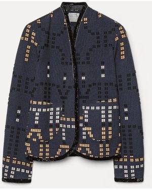 forte_forte "Samarcanda" Jacquard Blouson - Blue