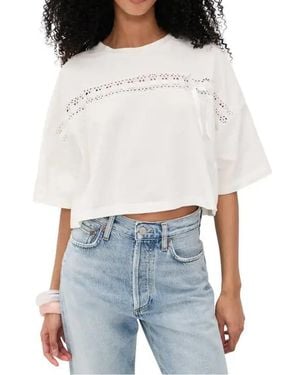 LoveShackFancy Mirelda Tee - Blue